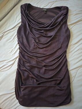 Apt. 9 Draped Sleeveless Top in Deep Plum